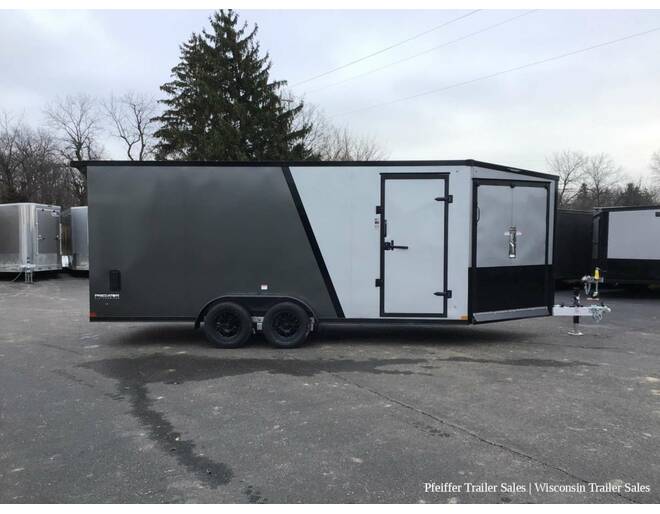 2024 7x23 Stealth Predator 3 Place Snowmobile Trailer - 7ft Interior Height (Silver/Charcoal) Snowmobile Trailer at Pfeiffer Trailer Sales STOCK# 1461 Photo 7