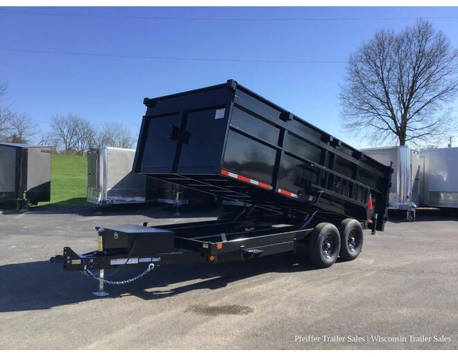 2024 7x16 14K Dump and Go Dump Trailer w/ Sidewall Extension by Quality Steel & Aluminum Dump at Pfeiffer Trailer Sales STOCK# 47762 Exterior Photo