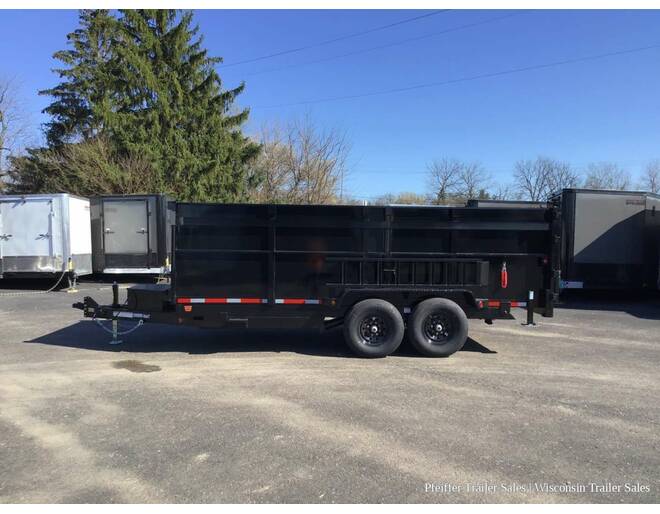 2024 7x16 14K Dump and Go Dump Trailer w/ Sidewall Extension by Quality Steel & Aluminum Dump at Pfeiffer Trailer Sales STOCK# 47998 Photo 3