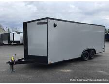 2024 8.5x20 7K Discovery Challenger ET Enclosed Car/ UTV Trailer w/ NATDA Pkg, 6'6 Int. Height (Silver) carhaulerclosed at Pfeiffer Trailer Sales STOCK# 22995